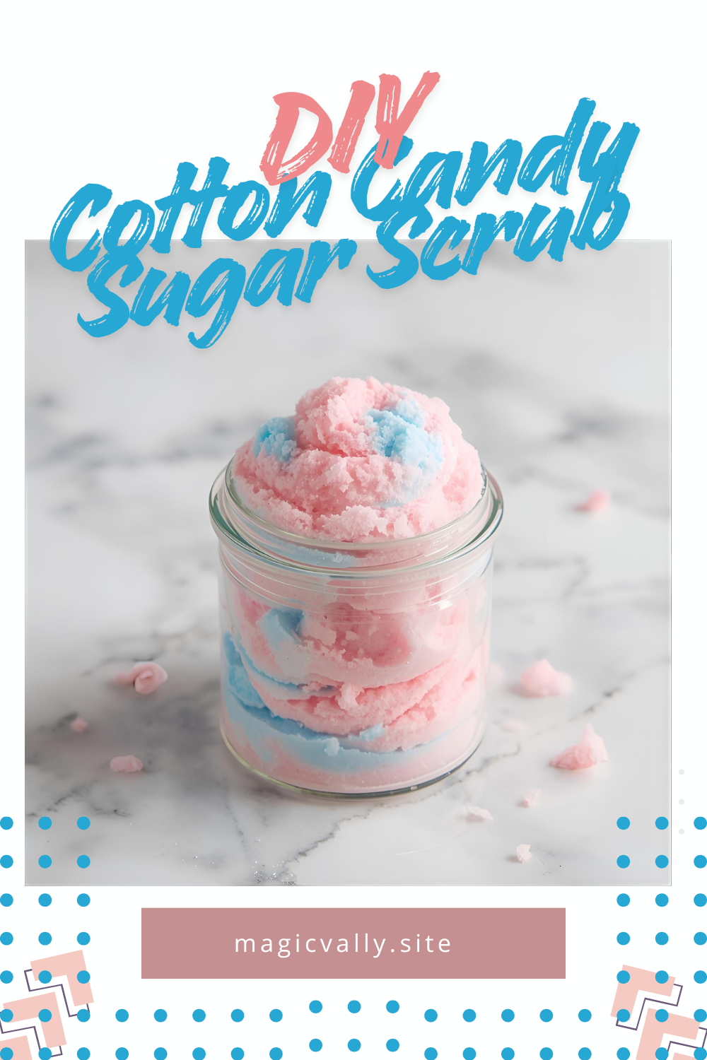 🍬 How to Make Cotton Candy Sugar Scrub (Sweet, Simple, and Soothing for Your Skin!)